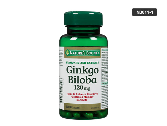 Natures Bounty Ginkgo Biloba 120mg 100 Capsules help to enhance cognitive function and memory in adults.